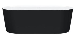 Акриловая ванна Riho Modesty Velvet B090001220 170х76см чёрный матовый/белый матовый